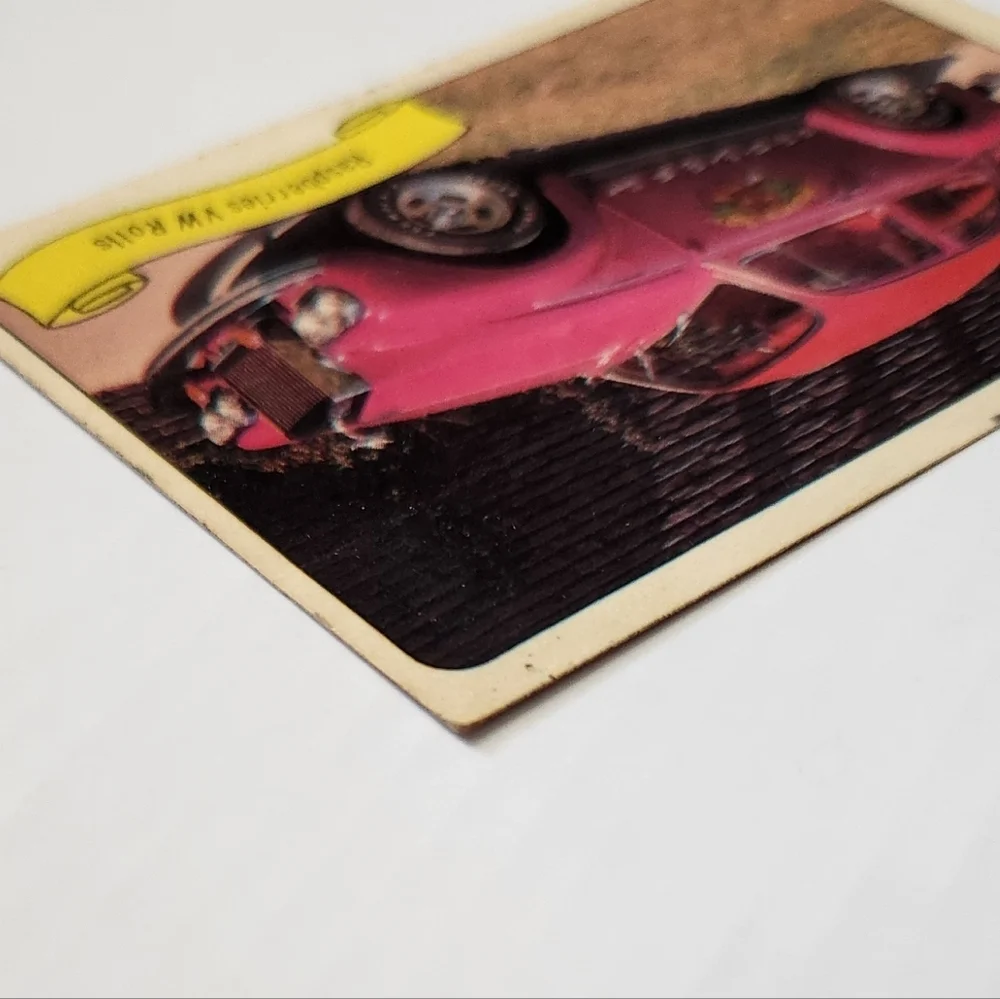 🍓 Vintage 1970 Fleer GEORGE BARRIS Kustom City Sticker - RASPBERRIES ROLLS 🏎️